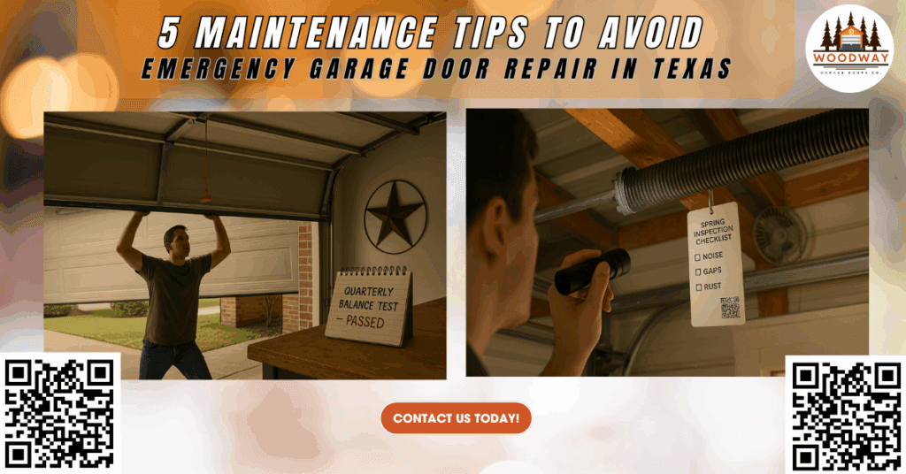 5 Maintenance Tips to Avoid Emergency Garage Door Repair in Texas - Woodway Garage Doors Co.